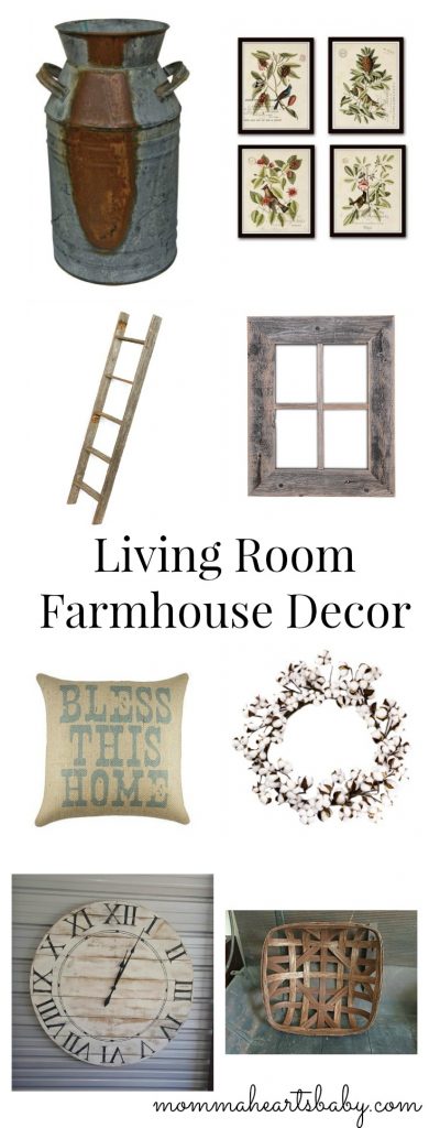 Living Room Farmhouse Decor Pin