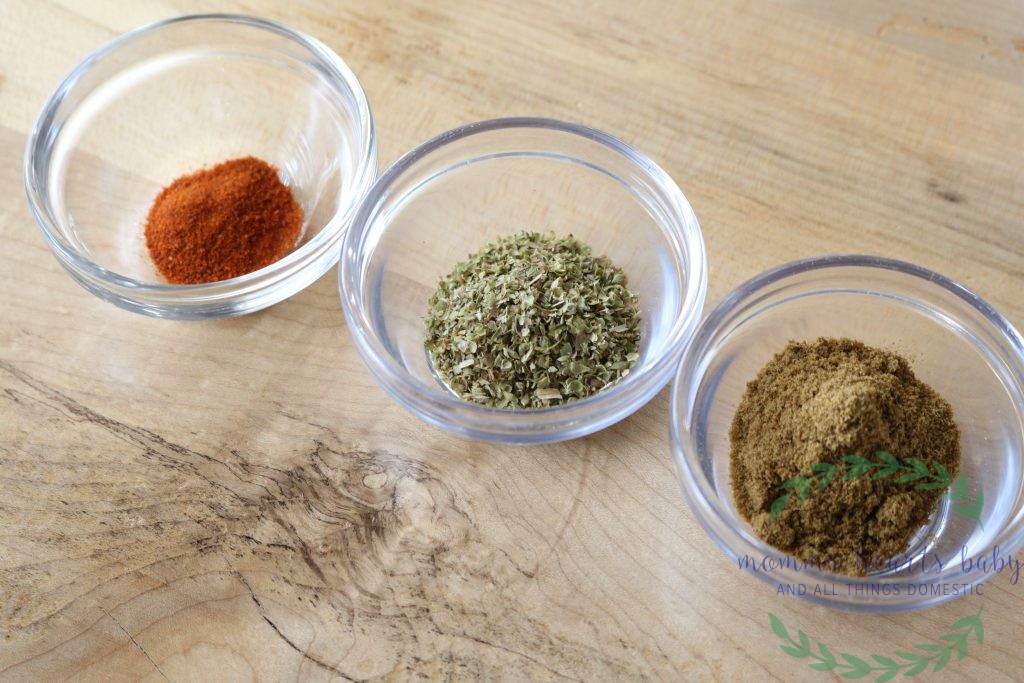 cayenne, oregano, cumin