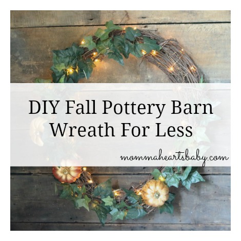 Fall Pottery Barn Wreath for Less - Momma Hearts Baby