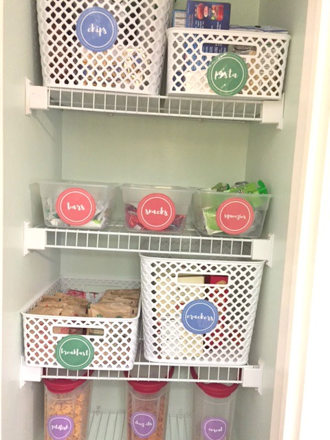 full view of organized shelves 